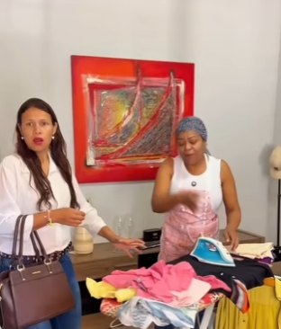 D1300006 Chris jogou todas as roupas que Adriana estava passando no chão part2